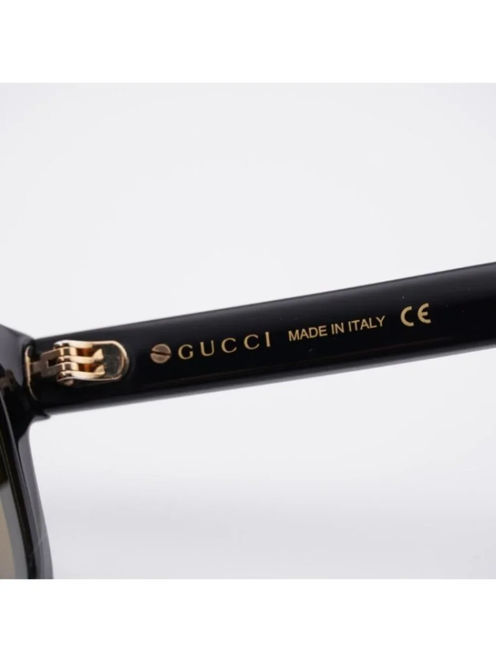 Gucci GG0824S 006 Men Sunglasses Black Rectangle Frame, Brown Lenses